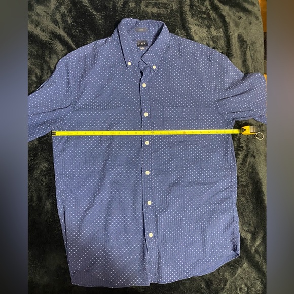 J. Crew Blue Casual Button Down Shirt with Geometric Pattern - Picture 11 of 15